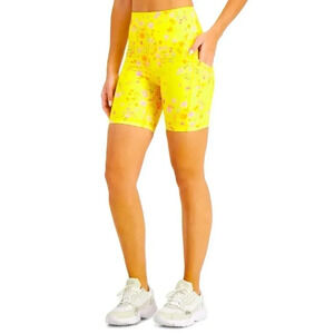 Women's Printed Biker Shorts Pansy Lemon BRAND NEW WITH TAGS